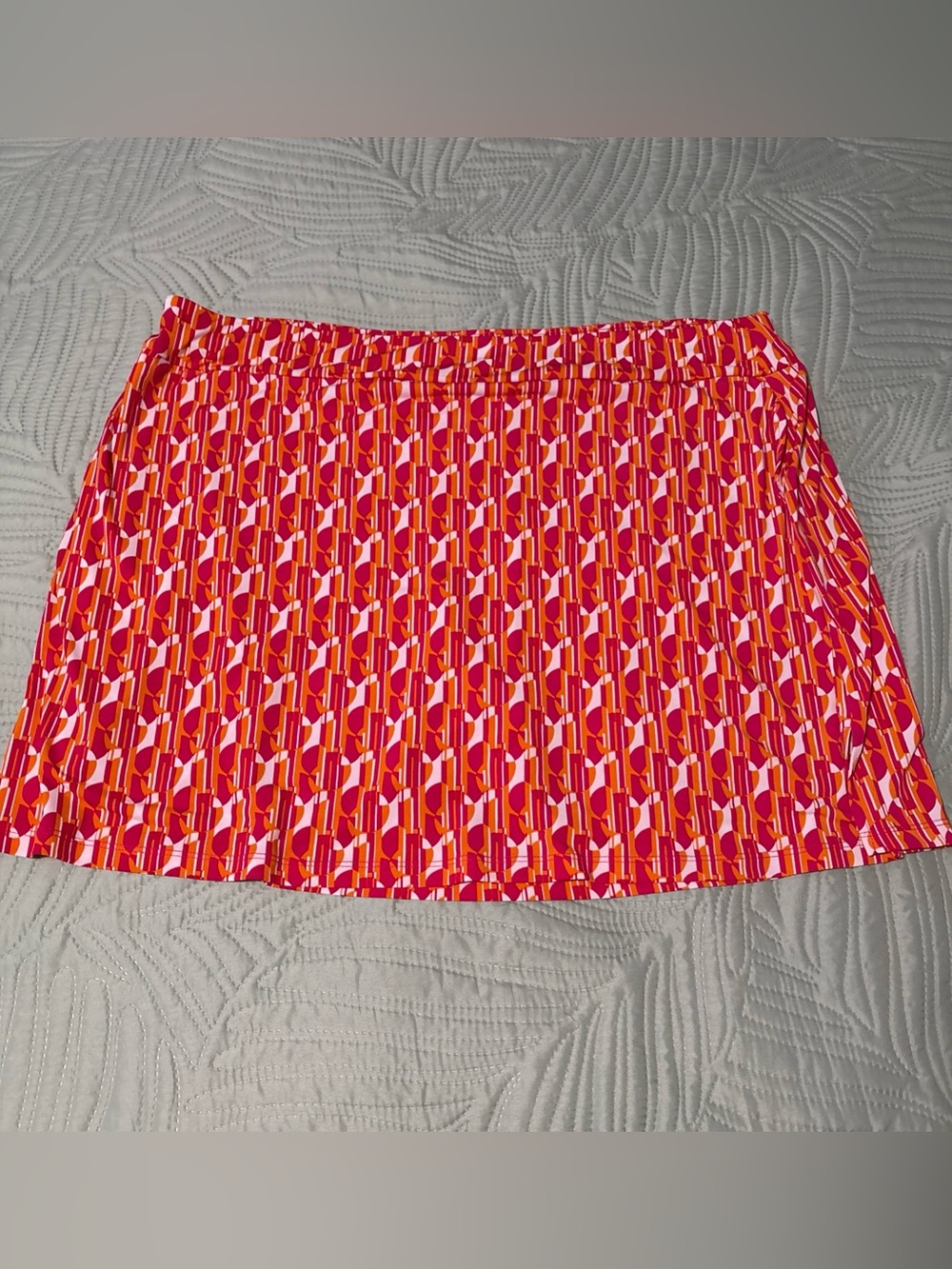 Susan Graver Printed Liquid Knit Pull-On Skirt/Skort 2X